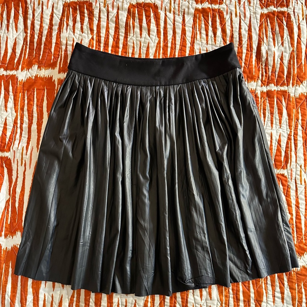 Melissa McCarthy Seven7 Faux Leather Pleated Skirt - 2X (22w)